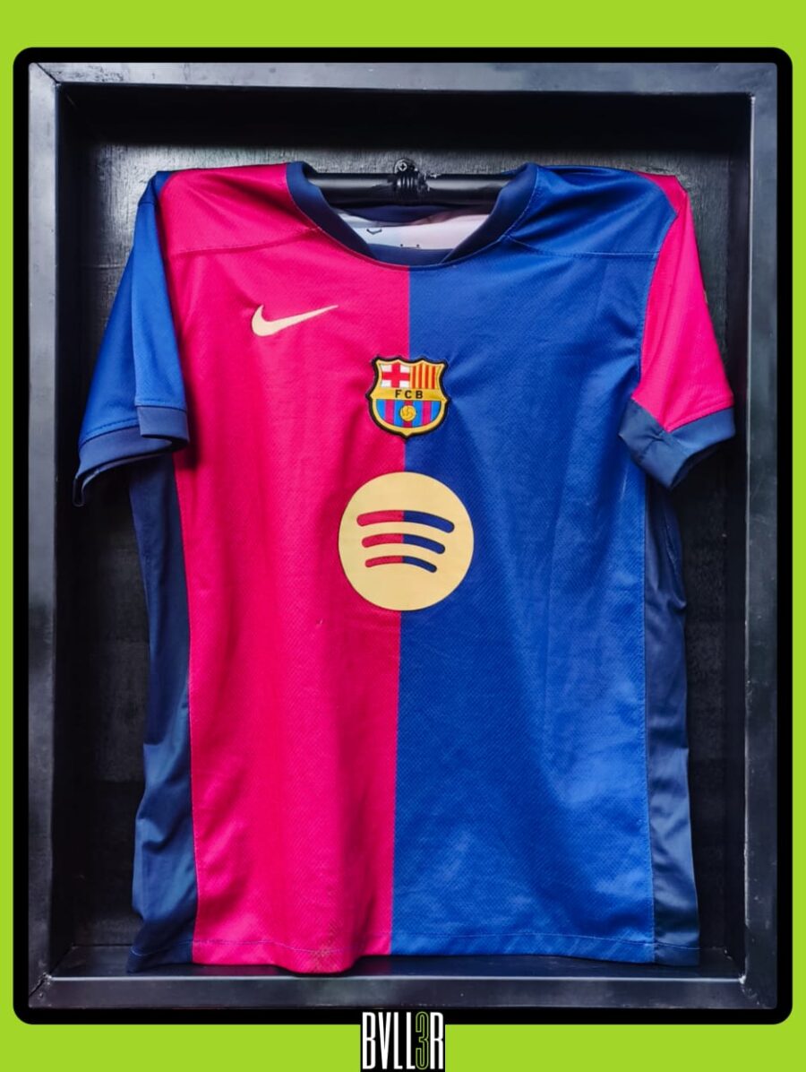 Raphinha Barcelona 2024 Jersey, FC Barcelona 2023/24 Kit, Raphinha Football Shirt, La Liga 2024 Jersey, BVLL3R Display Case Jersey, Raphinha Football Memorabilia, Collectible Barça Shirt, Brazilian Winger Football Shirt, Soccer Shirt Collector Item, Raphinha Highlight Reel Jersey, Authentic Football Jersey Display, Modern Barça Jersey, Football Shirt with Hologram, Barcelona 2024 Home Kit, Football Collector Gift