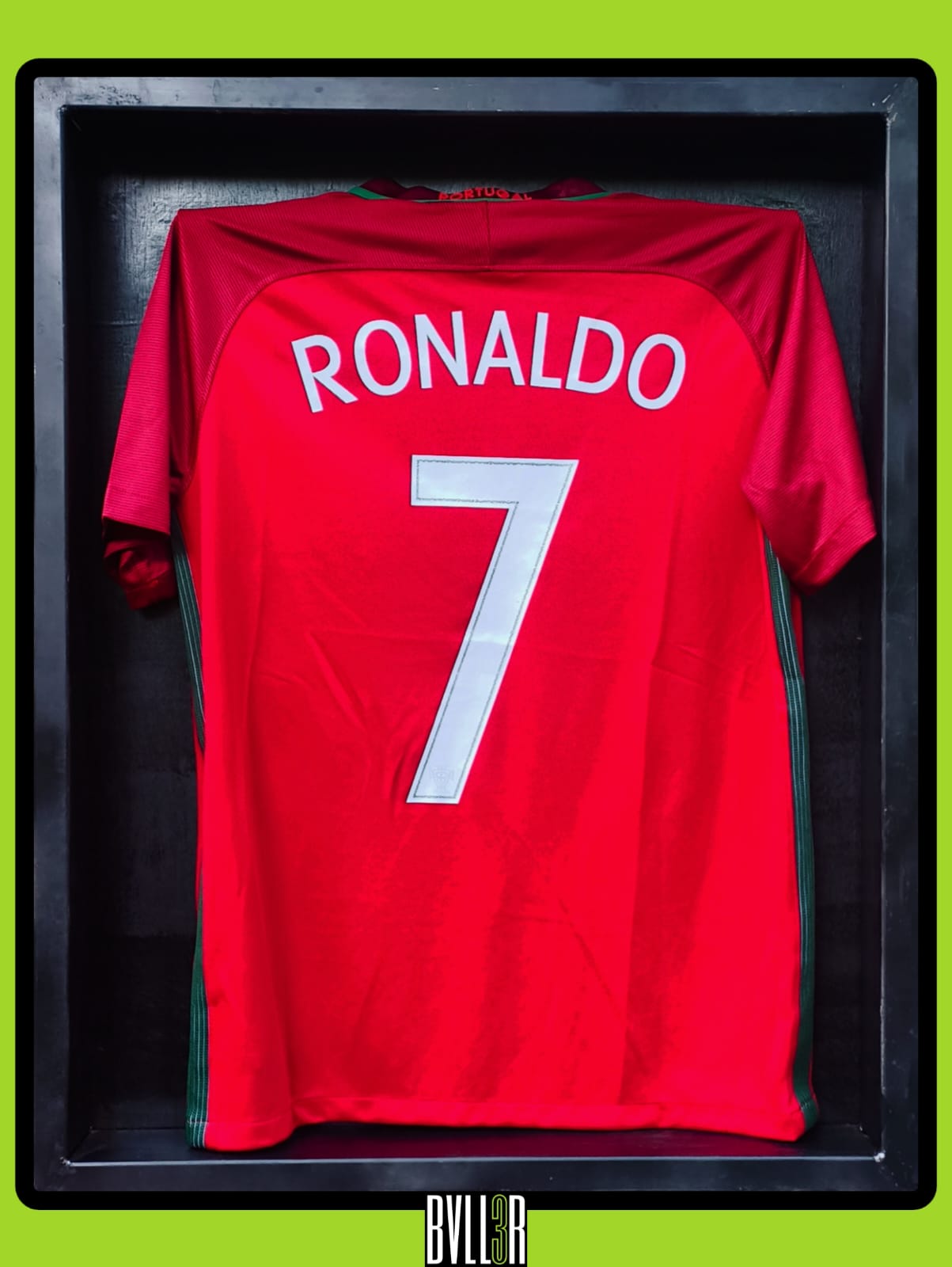 Cristiano Ronaldo Euro 2016 Jersey, Portugal National Team Kit, Ronaldo Football Shirt, Euro 2016 Final Kit, Portugal 2016 Champion Jersey, Ronaldo Highlight Jersey, Football Shirt Collector Item, BVLL3R Ronaldo Kit, Historic Football Memorabilia, Soccer Jersey Display Case, Portugal Retro Football Kit, Ronaldo Trophy Win Shirt, Euro Final Portugal Shirt, Rare Football Shirt with Hologram, Ronaldo Legacy Jersey
